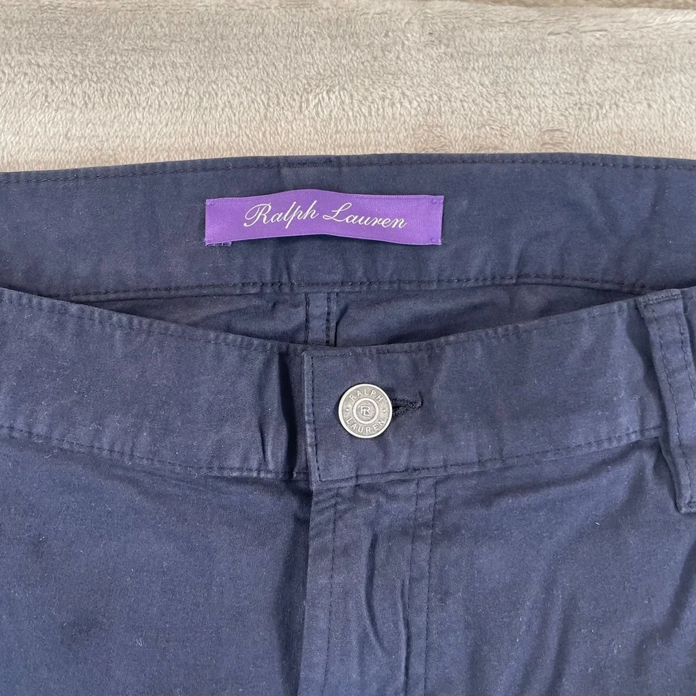 Ralph Lauren Purple Label Sateen Pants Men 38x32 Navy Slim Fit Stretch NWT $495‎